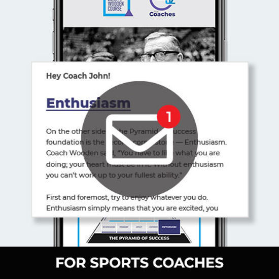 Picture of Wooden 52-Weekly Emails for Sports Coaches